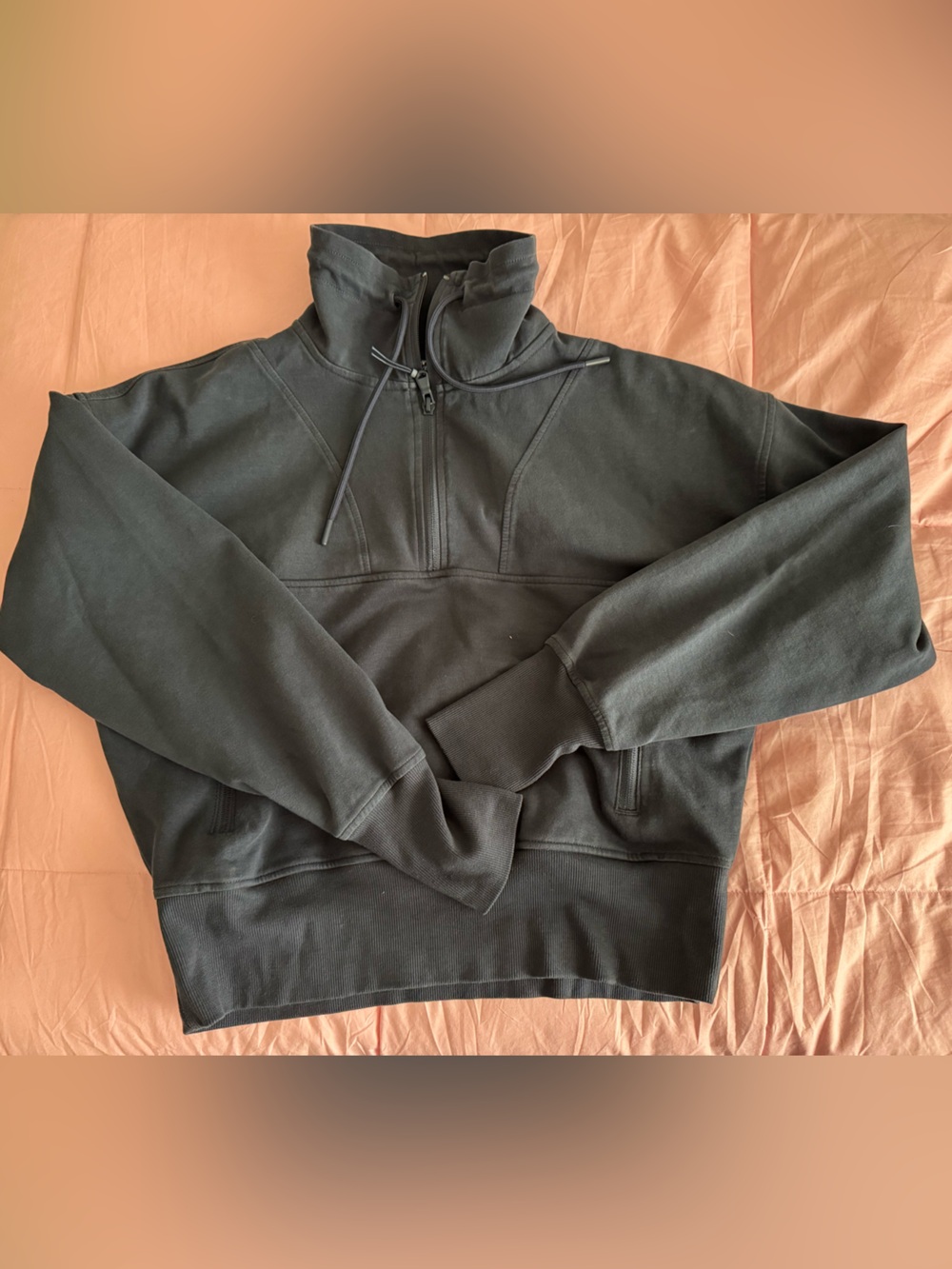 Half-Zip Funnel Neck Pullover and Coordinating High Waisted Joggers in Dusk Navy